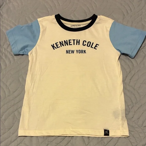 Kenneth Cole Kids Dark Blue Hoodie, Light Blue Sleeve Shirt and shorts. - Picture 8 of 9
